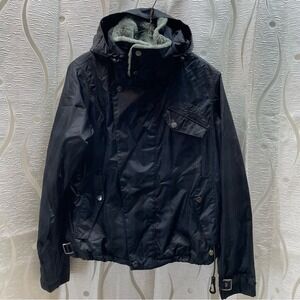 Burton Snowboard Jacket Mens M Black Insulated Hooded Winter Ski Parka
